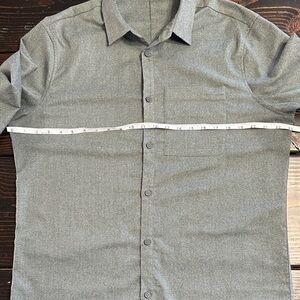 Lululemon Commission Shirt (L) Classic Gray Button-Down Shirt